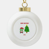 Kerst FrankenCheese Keramische ronde Ornament (Voorkant)