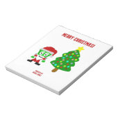 Kerst FrankenCheese Notitieblok (14 cm x 15,2 cm) (Linkerzijde)