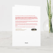 kerst Frans Wenskaart Feestdagen Kaart (Achterkant)