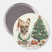Kerst Franse Bulldog Elfhond Magneet (Voorkant / Achterkant)