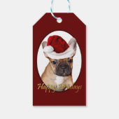 Kerst Franse Bulldog Gift Labels Cadeaulabel (Achterkant)