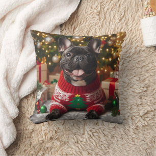 Kerst Franse Bulldog kussen
