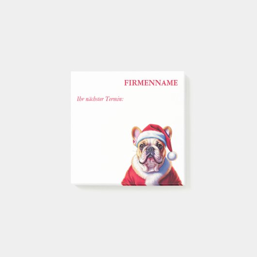 Kerst Franse Bulldog notities Post-it® Notes (Voorkant)