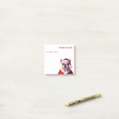 Kerst Franse Bulldog notities Post-it® Notes (Op bureau)