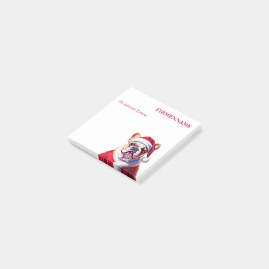 Kerst Franse Bulldog notities Post-it® Notes (Schuin)
