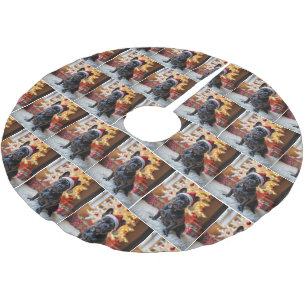 Kerst Franse Bulldog op bontkleed Kerstboom Rok