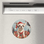 Kerst Franse Bulldog Santa Dog Magneet (Insitu (Vaatwasser))