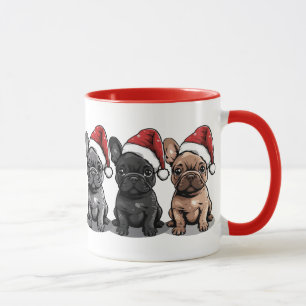 Kerst Franse Bulldog Santa Dog Mok
