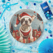 Kerst Franse Bulldog Santa Dog Papieren Bordje (Feest)