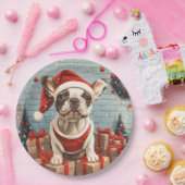 Kerst Franse Bulldog Santa Dog Papieren Bordje (Feest)