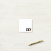 Kerst Franse Bulldog Santa Dog Post-it® Notes (Op bureau)