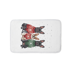 Kerst Franse Bulldog Xmas Franse Hond 2 Badmat