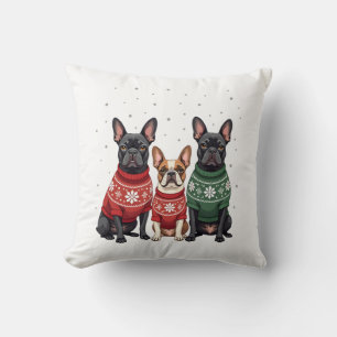 Kerst Franse Bulldog Xmas Franse Hond 2 Kussen