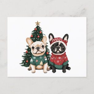 Kerst Franse Bulldogs Briefkaart