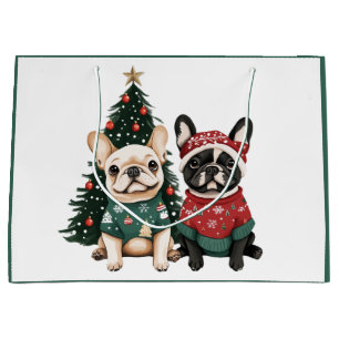 Kerst Franse Bulldogs Groot Cadeauzakje