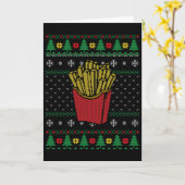 Kerst friet lelijke trui kaart (Gele Bloem)