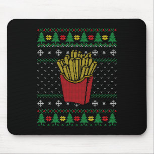 Kerst friet lelijke trui muismat
