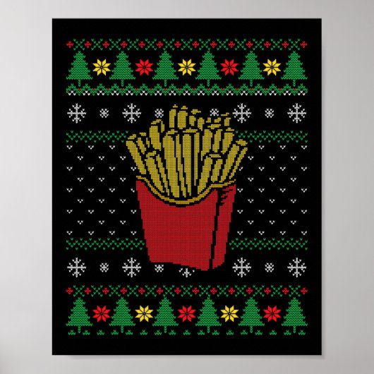 Kerst friet lelijke trui poster (Voorkant)