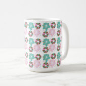 Kerst Frost Donuts Roze Doodles Koffiemok (Voorkant rechts)