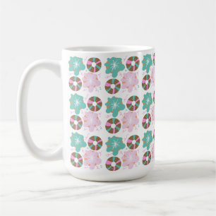 Kerst Frost Donuts Roze Doodles Koffiemok
