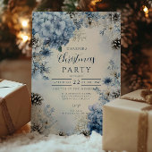 Kerst Frosted Blue Greenery Kaart