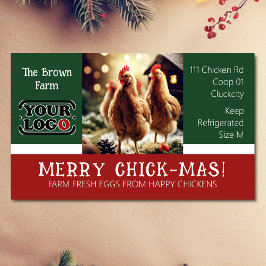 Kerst Fun Quote Egg Carton Verpakking Logo Schatti Rechthoekige Sticker