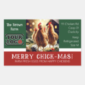 Kerst Fun Quote Egg Carton Verpakking Logo Schatti Rechthoekige Sticker (Voorkant)