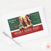Kerst Fun Quote Egg Carton Verpakking Logo Schatti Rechthoekige Sticker (Envelop)