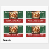 Kerst Fun Quote Ei Karton Verpakking Kip Rechthoekige Sticker (Vel)