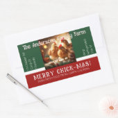Kerst Fun Quote Ei Karton Verpakking Kip Rechthoekige Sticker (Envelop)