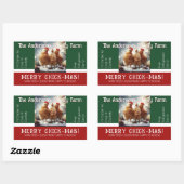 Kerst Fun Quote Ei Karton Verpakking Kip Rechthoekige Sticker (Vel)