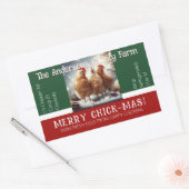 Kerst Fun Quote Ei Karton Verpakking Kip Rechthoekige Sticker (Envelop)