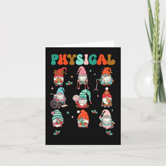 Kerst Fysieke Therapie Kerst Gnome Physica Kaart (Voorkant)