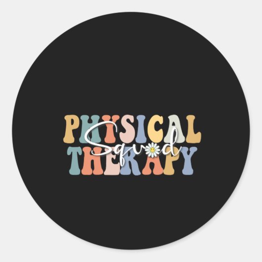 Kerst Fysieke Therapie Pt-team Pediatrische Therap Ronde Sticker (Voorkant)