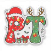 Kerst Fysieke Therapie Sticker (Voorkant)