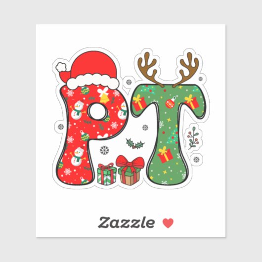 Kerst Fysieke Therapie Sticker (Vel)