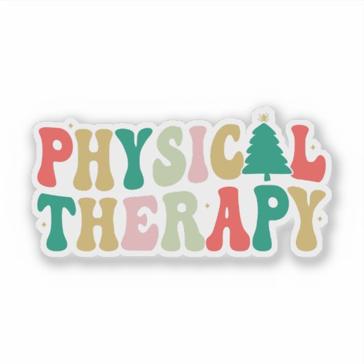 Kerst Fysieke Therapie Sticker (Voorkant)