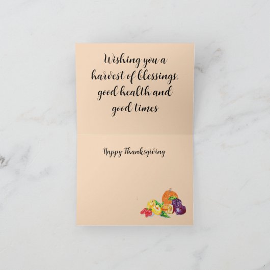 Kerst G Kaart : Gezegende Dankdag (Binnen)