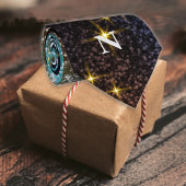 Kerst Galaxy Glitter Dazzling Custom Monogram Stropdas