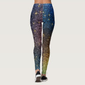 Kerst Galaxy Glitter Dazzling Leggings (Achterkant)
