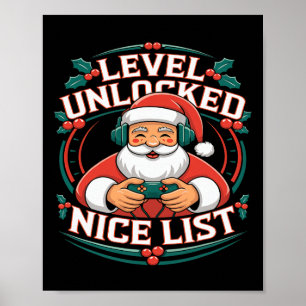 Kerst Gamer Boys Leuke Lijst Videogame Santa XM Poster