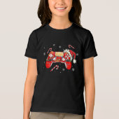 Kerst Gamer Controller Vakantie Gaming Design Tri-Blend Shirt (Voorkant)