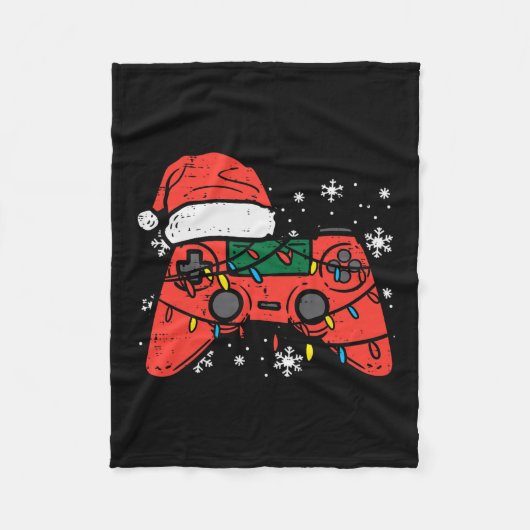Kerst Gamer Controller Xmas Boys Kinder Jeugd Me Fleece Deken (Voorkant)
