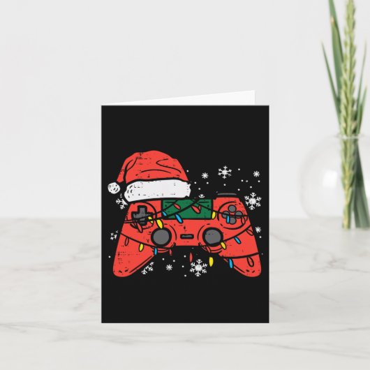 Kerst Gamer Controller Xmas Boys Kinder Jeugd Me Kaart (Voorkant)