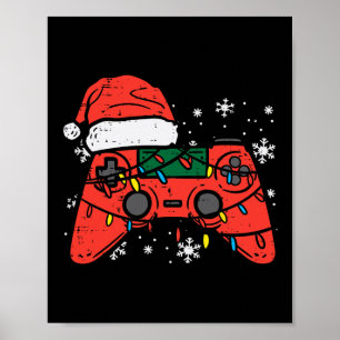 Kerst Gamer Controller Xmas Boys Kinder Jeugd Me Poster