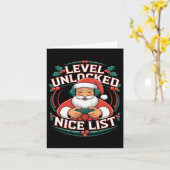 Kerst Gamer Jongens Nice List Videogame Sinterklaa Kaart (Gele Bloem)