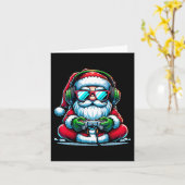 Kerst Gamer Jongens Videospel Sint Kerstmis  Kaart (Gele Bloem)