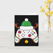 Kerst Gamer Videospel Controller Gamepad Kaart (Gele Bloem)