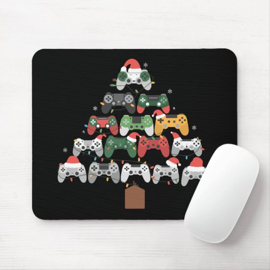 Kerst Gaming Tree Gamers Gamer Xmas Gifts Muismat (Met muis)