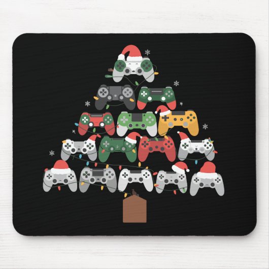Kerst Gaming Tree Gamers Gamer Xmas Gifts Muismat (Voorkant)